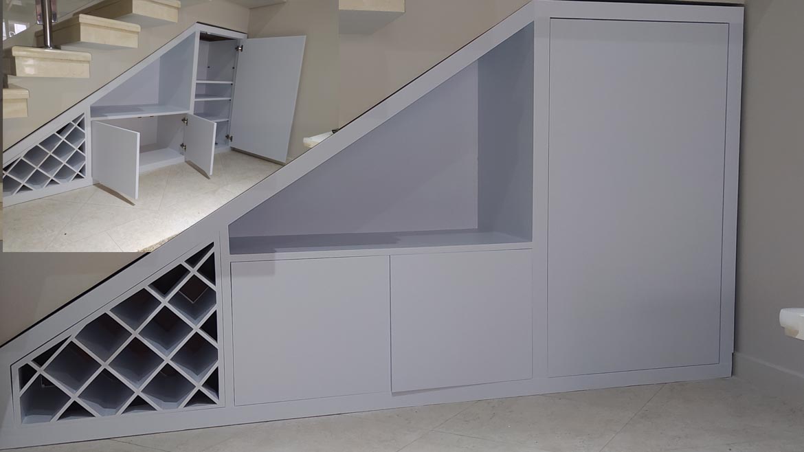 Envelopamento de armário com avdesivo branco fosco