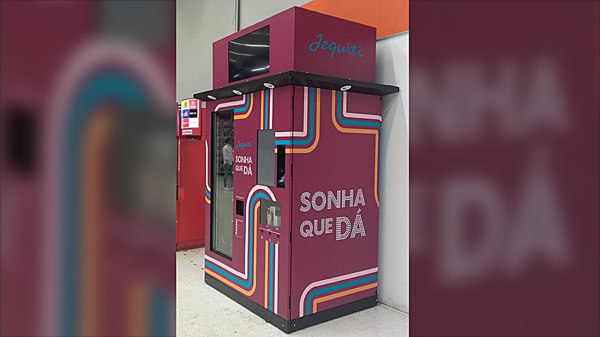 Vending Machine da Jequiti adesivada
