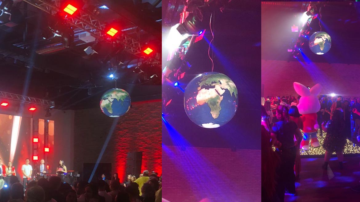 Envelopamento de esfera representando o planeta terra